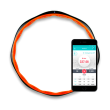 Lade das Bild in den Galerie-Viewer, VHoop Black/Orange/Silver - Smart Fitness Hula Hoop